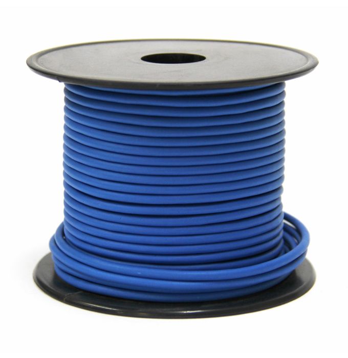 Fil électrique simple Fil 1 brin 16 GA bleu 100' SMARTOW pour remorque